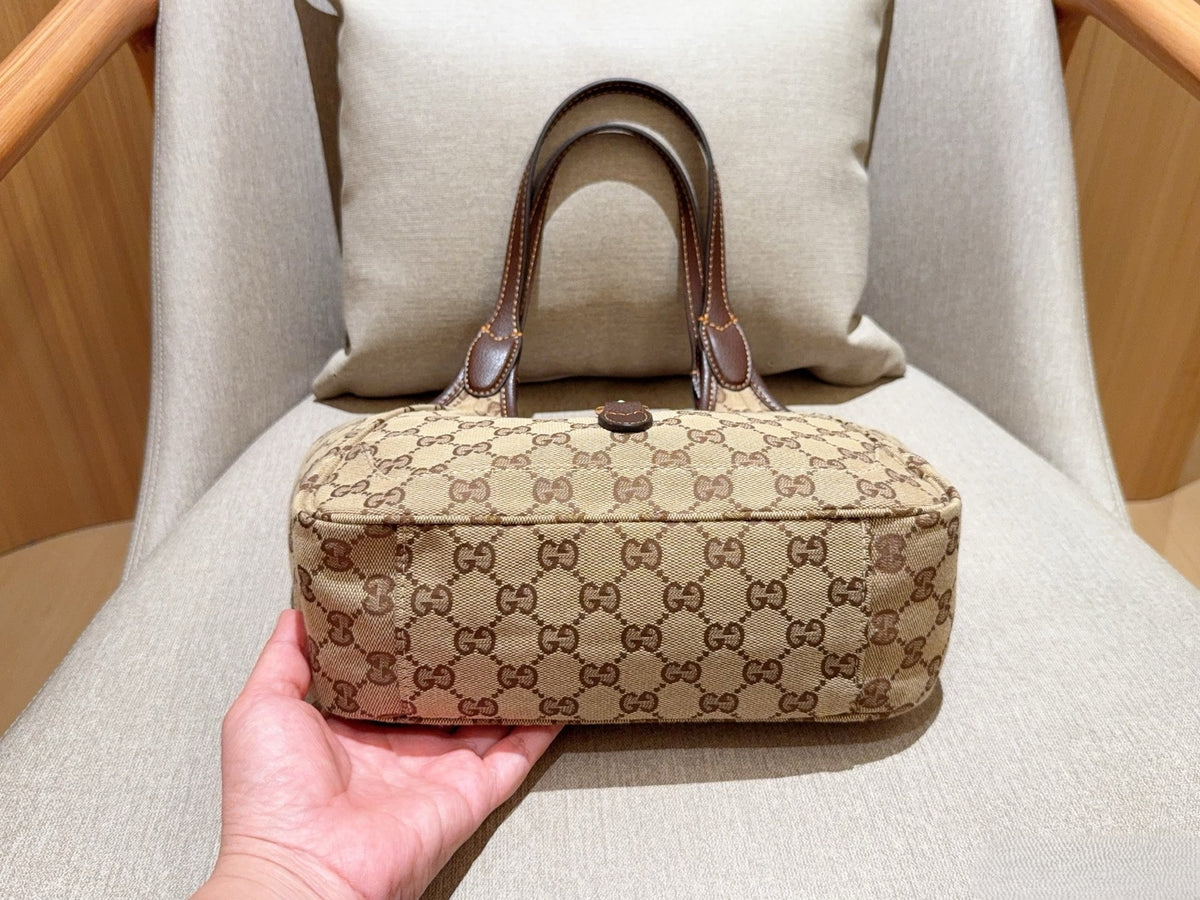 GUCCI JACKIE – GG CANVAS BEIGE / BROWN