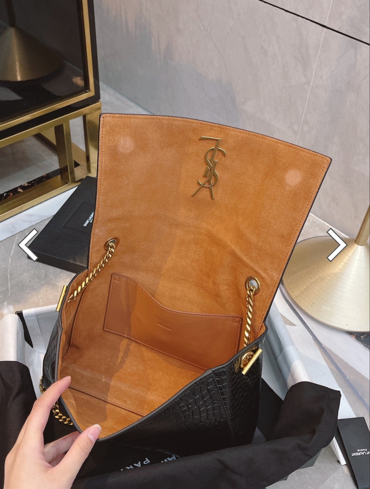 Saint Laurent Cassandre Chain Wallet