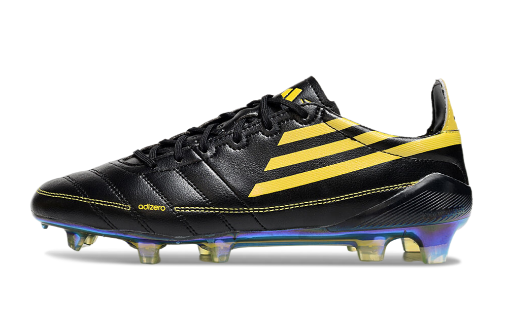 adidas F50 Adizero Leather FG — preto/amarelo Electricity
