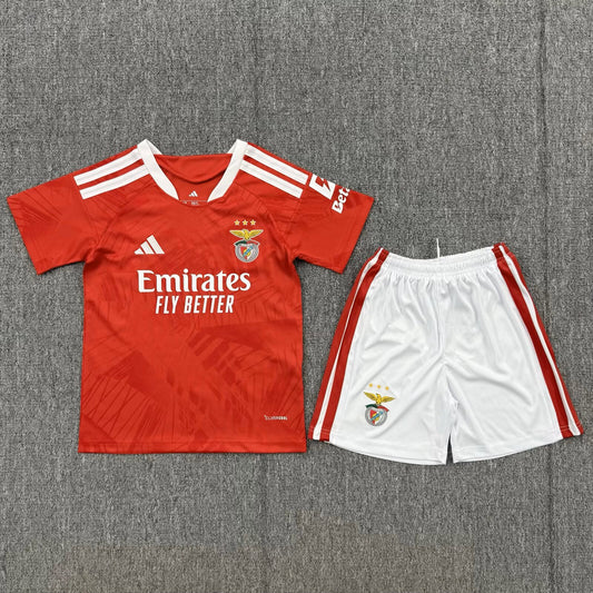 SL Benfica Home 26/27 – Kit Infantil Vermelho/Branco