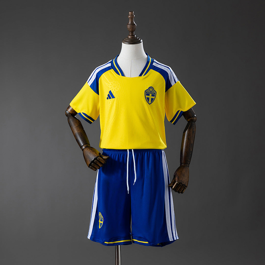 Suécia Home Jersey 2026 - Kit Infantil