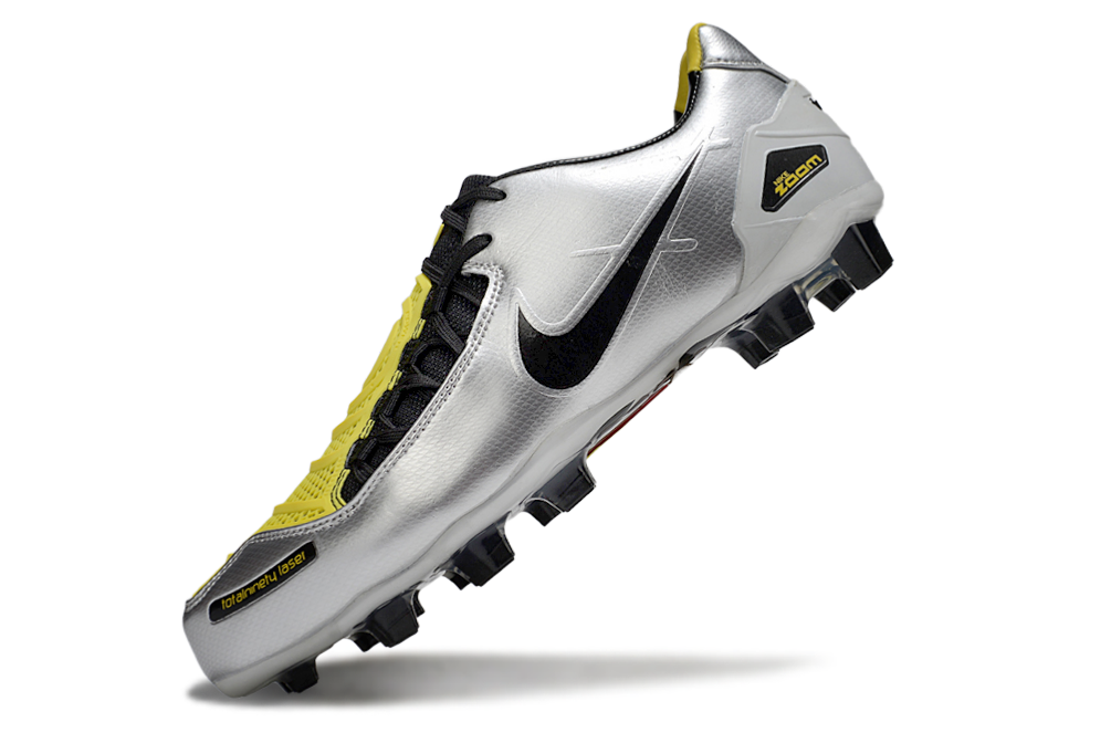 NIKE TOTAL 90 LASER I FG – SILVER / BLACK / YELLOW