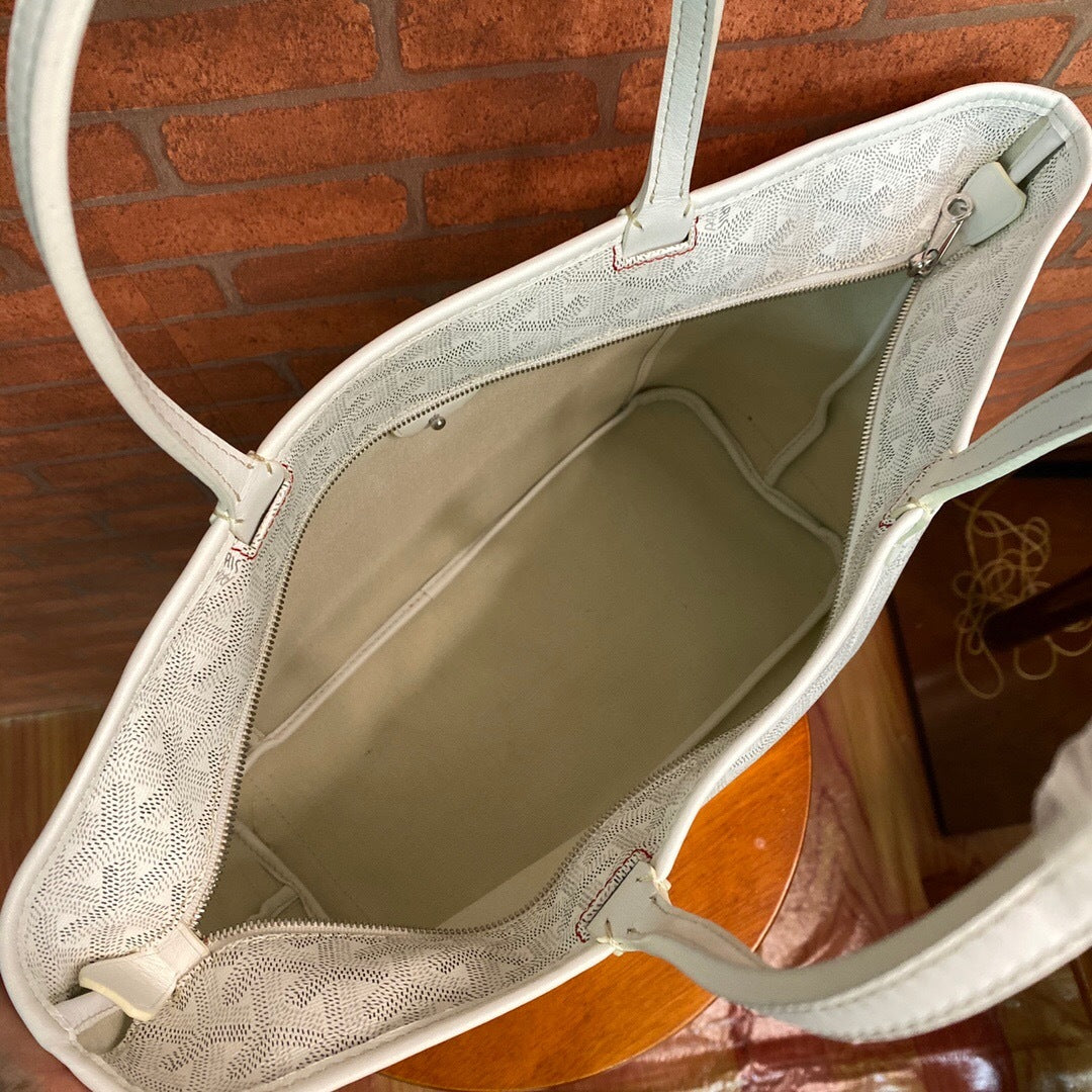 Goyard Artois MM – Branco / Cinza-Claro