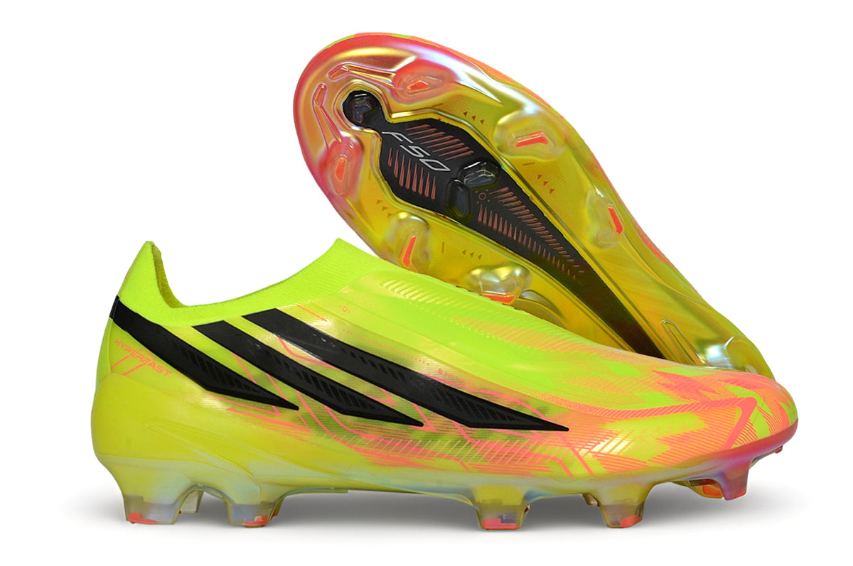 Adidas F50+ Laceless FG – Lucid Lemon/Core Black/Solar Red