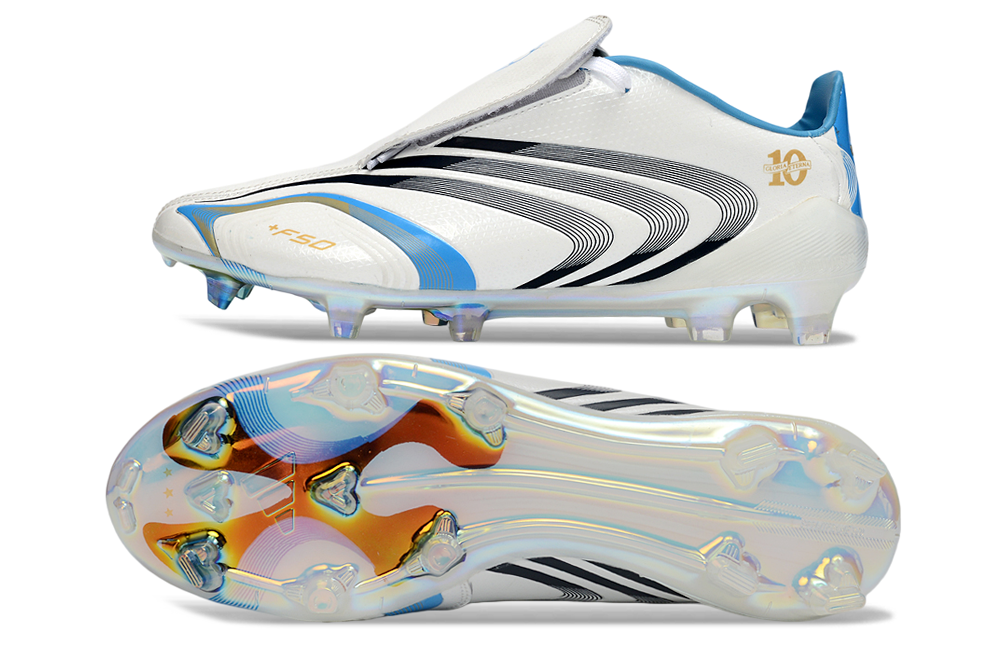 ADIDAS F50+ MESSI-STYLE FG – WHITE / BLACK / BLUE