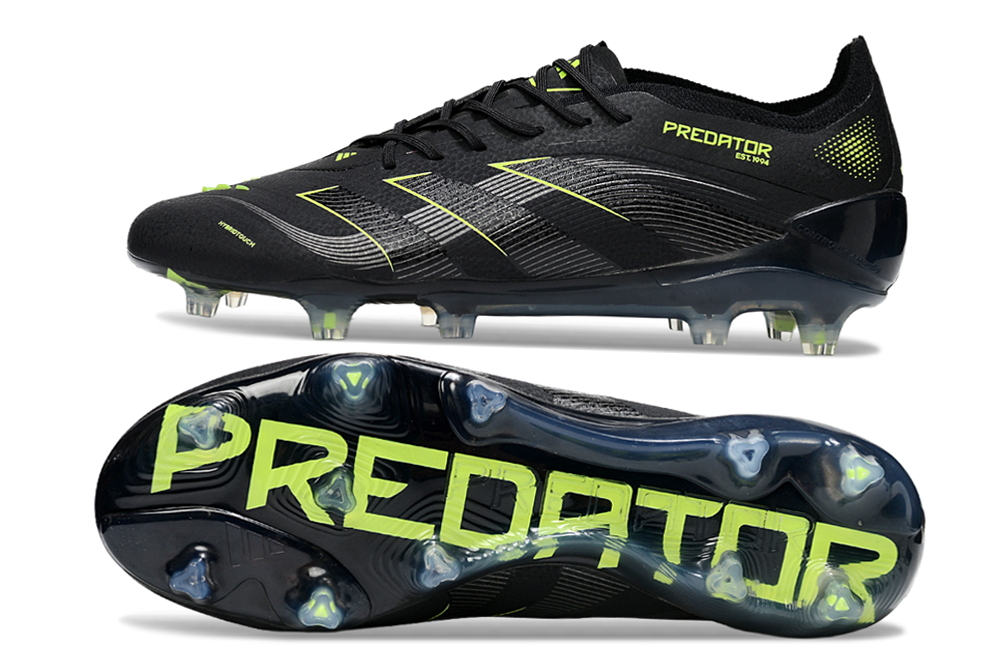 ADIDAS PREDATOR ELITE FG – BLACK / LUCID LEMON