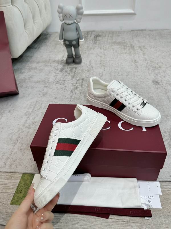Gucci Ace GG Embossed Leather