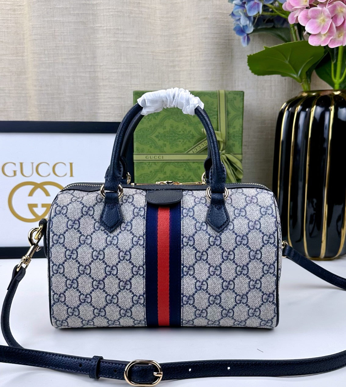 GUCCI OPHIDIA SMALL TOP HANDLE – GG SUPREME