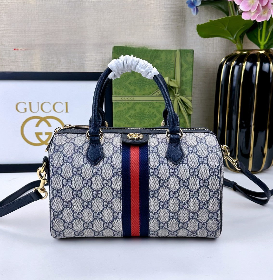 GUCCI OPHIDIA SMALL TOP HANDLE – GG SUPREME