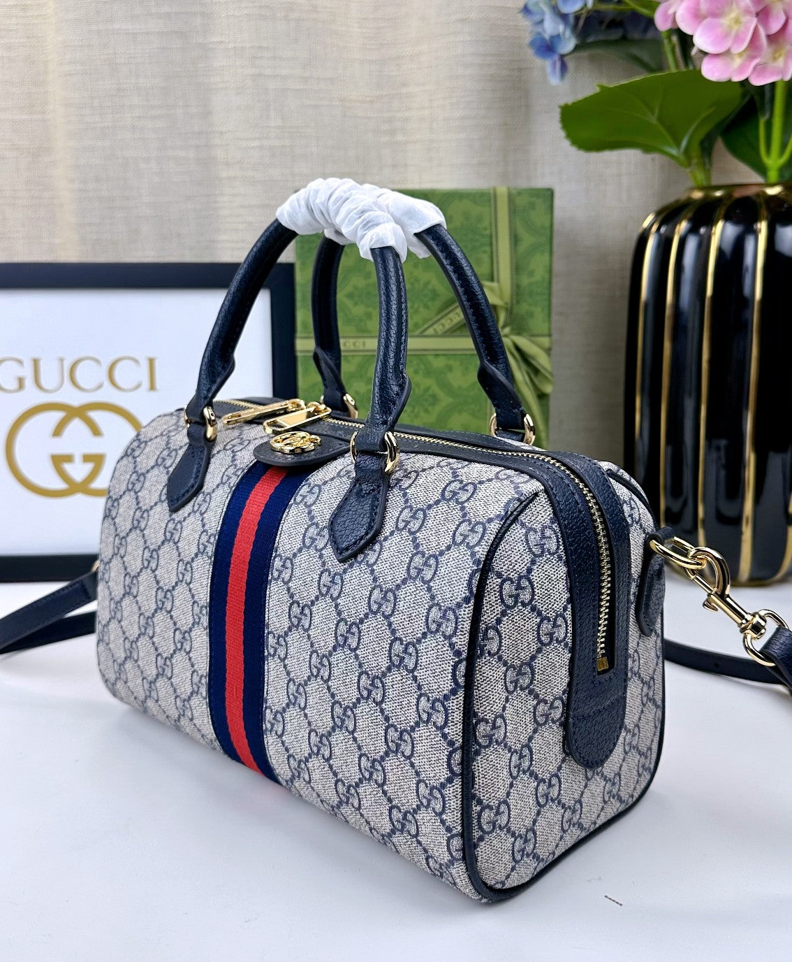 GUCCI OPHIDIA SMALL TOP HANDLE – GG SUPREME
