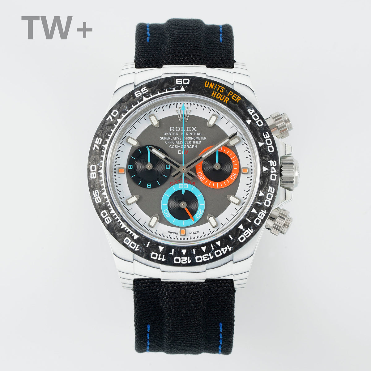 ROLEX DAYTONA DiW Carbon – Grey / Orange / Blue