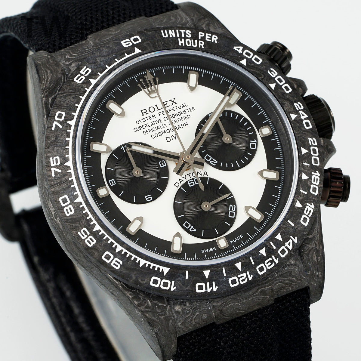 ROLEX DAYTONA DiW CARBON PANDA – BLACK & WHITE