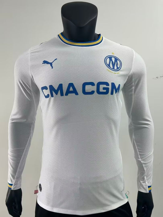 Marseille Home Jersey 26/27 - Versão Jogador Manga Comprida