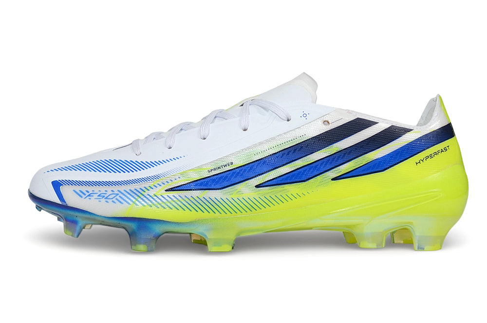 adidas F50 Elite FG, cor Cloud White / Core Black / Solar Yellow