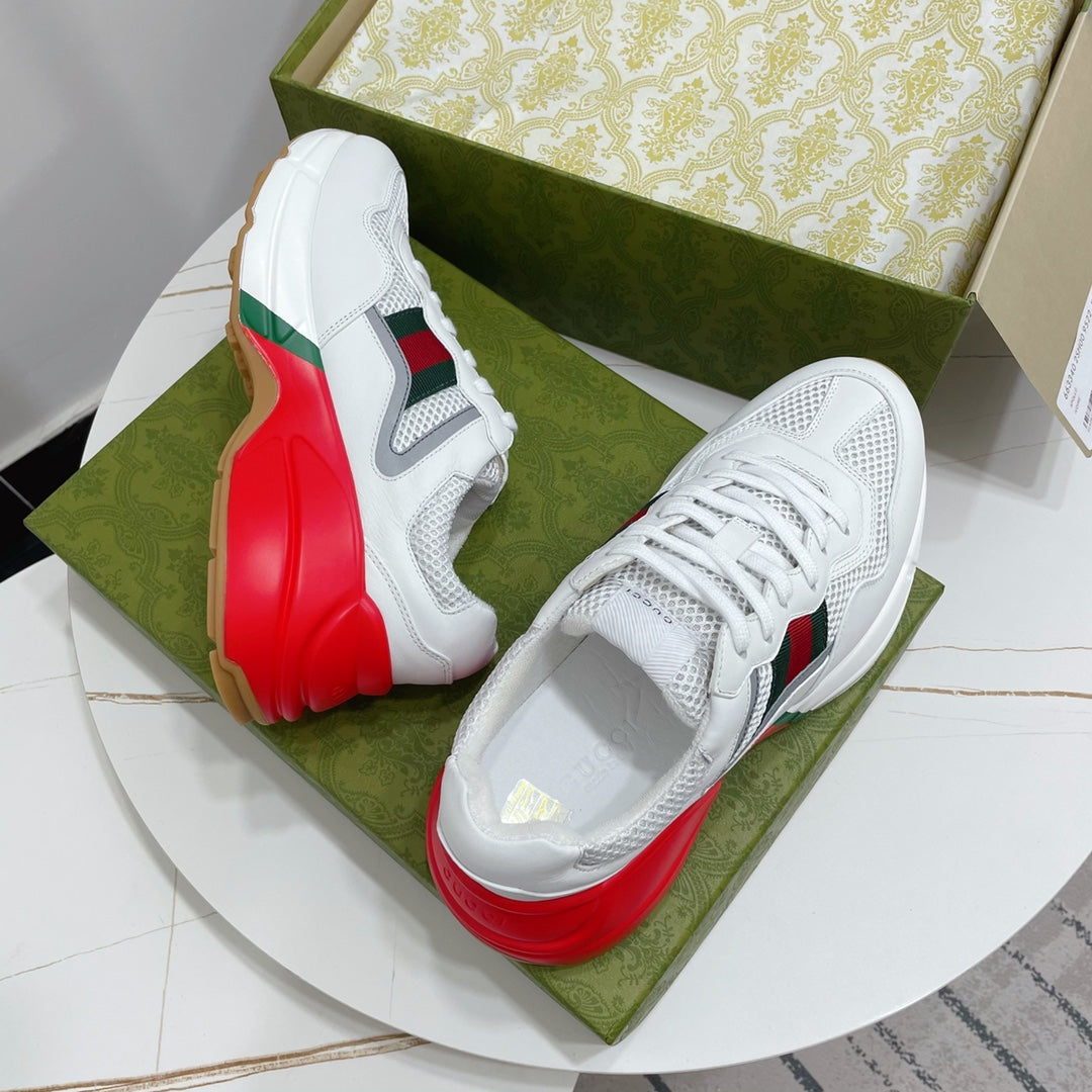 GUCCI RHYTON–STYLE WEB – WHITE / RED / GREEN