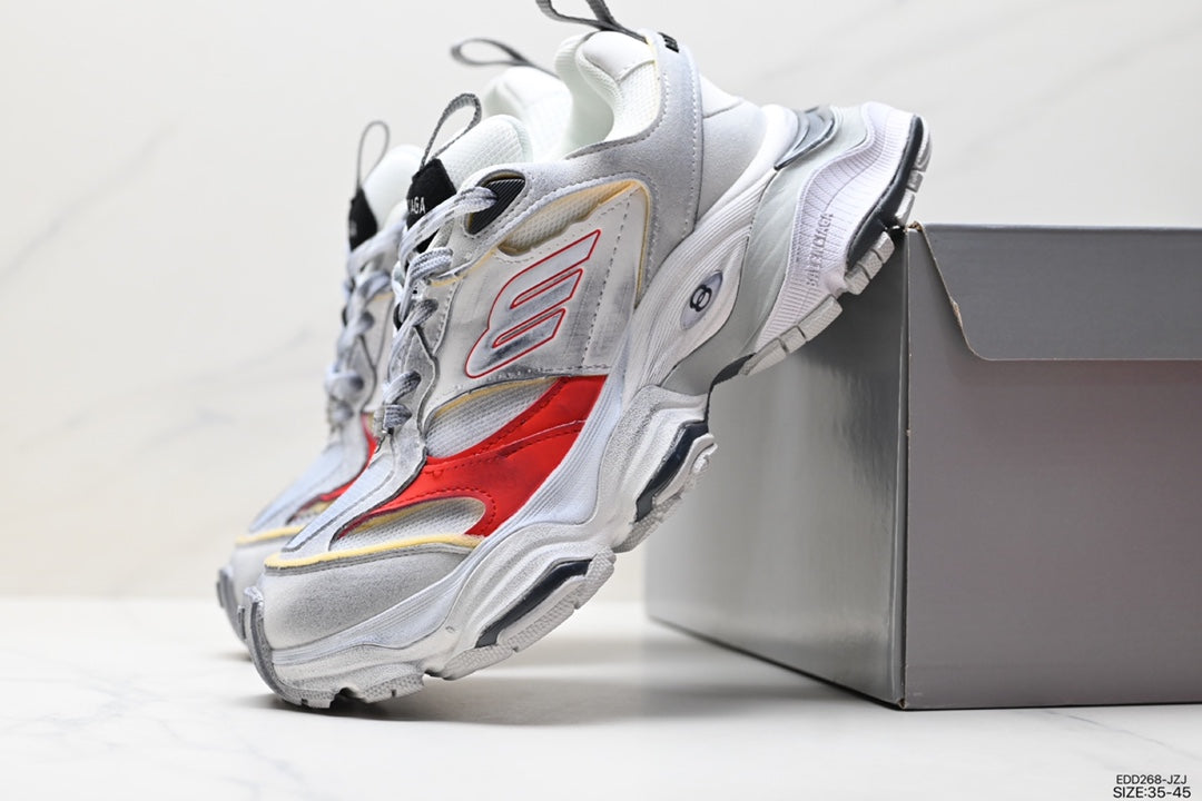 BALENCIAGA 3XL – WHITE / GREY / RED
