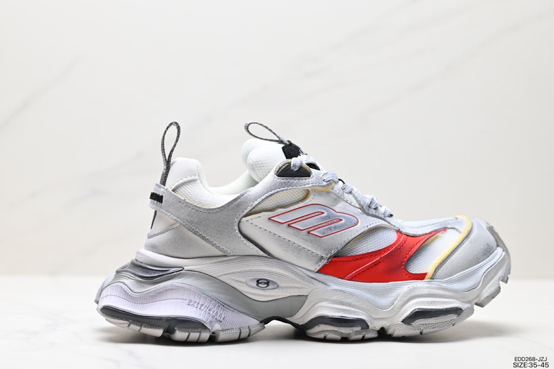 BALENCIAGA 3XL – WHITE / GREY / RED