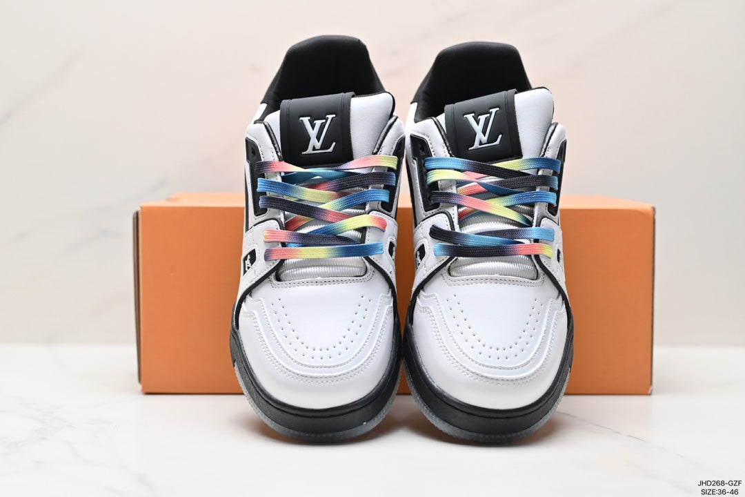 LOUIS VUITTON LV TRAINER–STYLE – WHITE / BLACK / MULTICOLOR