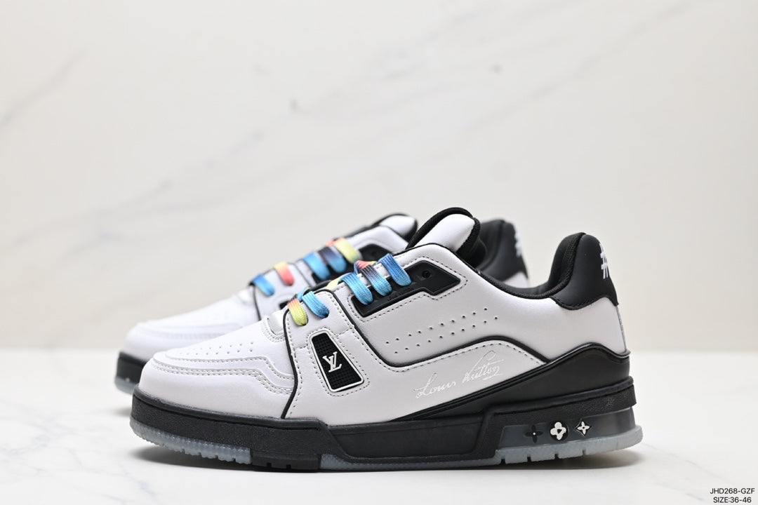 LOUIS VUITTON LV TRAINER–STYLE – WHITE / BLACK / MULTICOLOR