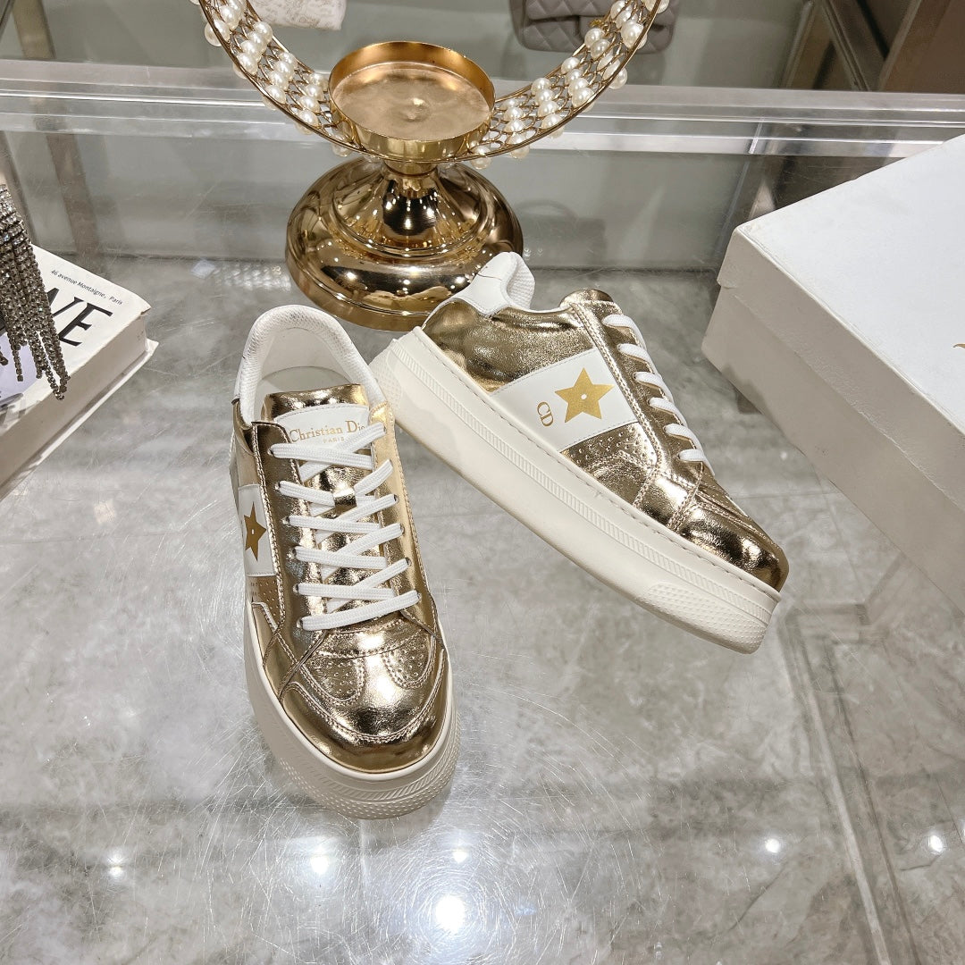 DIOR STAR PLATFORM–STYLE – METALLIC GOLD / WHITE