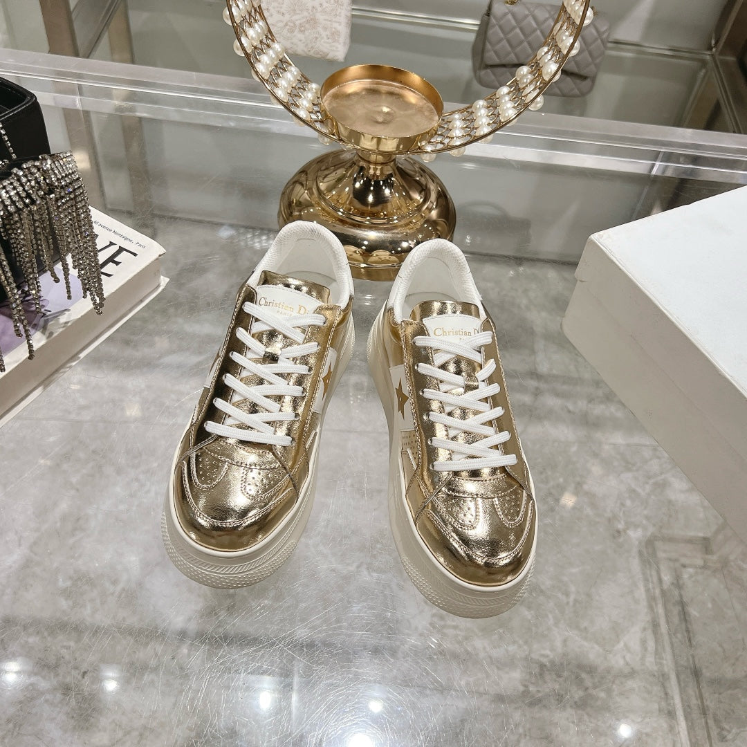 DIOR STAR PLATFORM–STYLE – METALLIC GOLD / WHITE