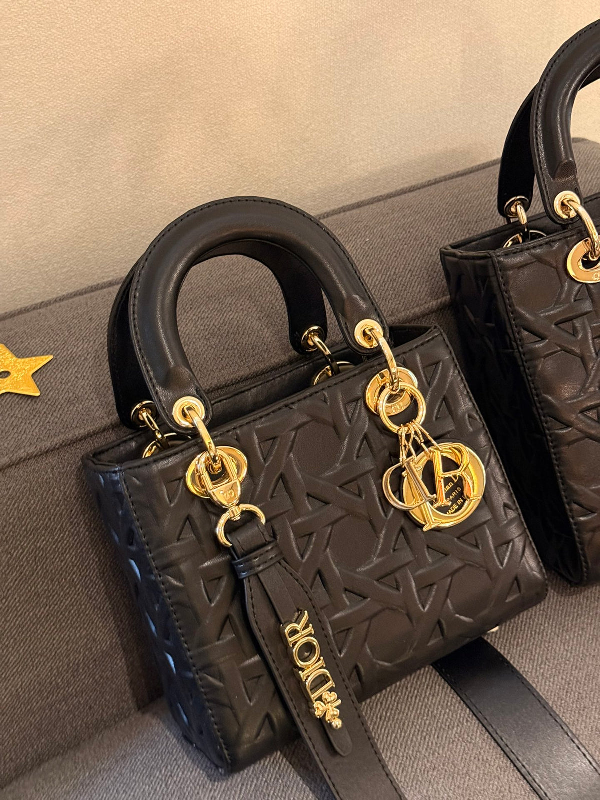 Dior Lady Dior Mini Preta Cannage