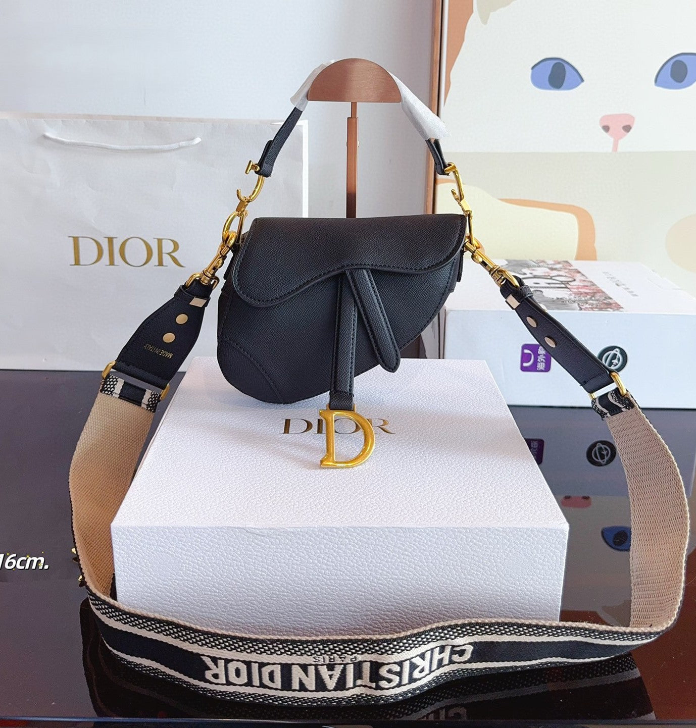 Dior Mini Saddle Bag com alça