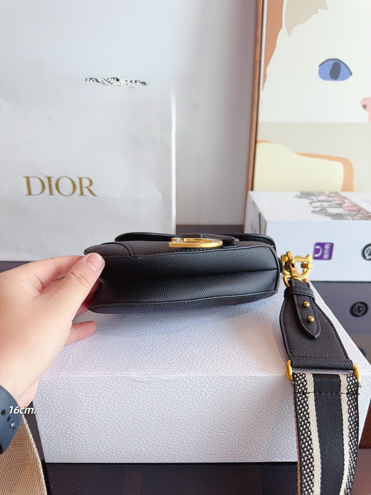 Dior Mini Saddle Bag com alça