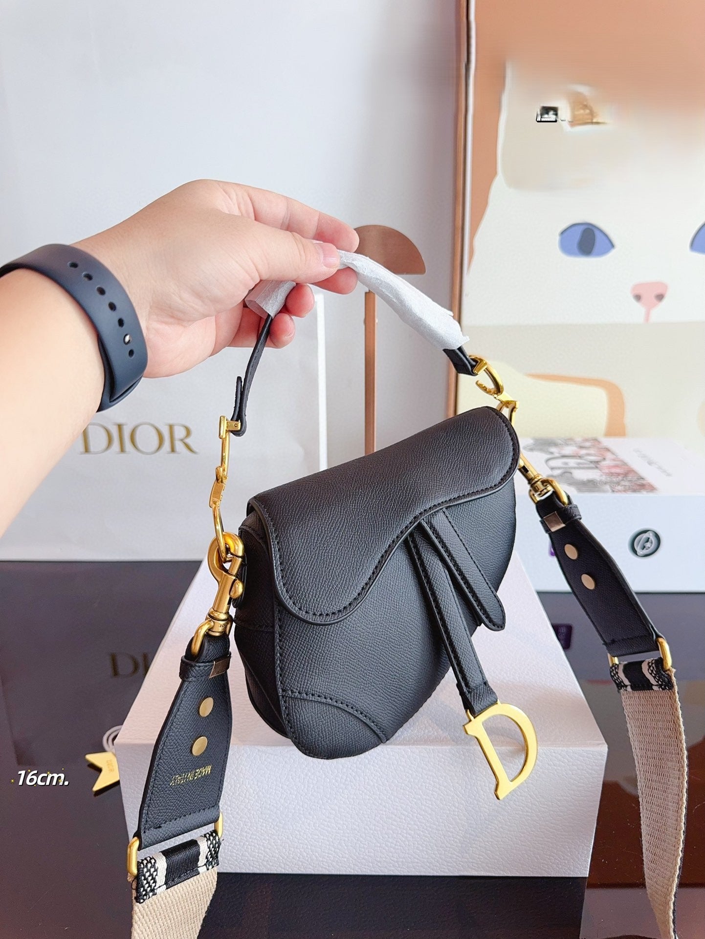 Dior Mini Saddle Bag com alça
