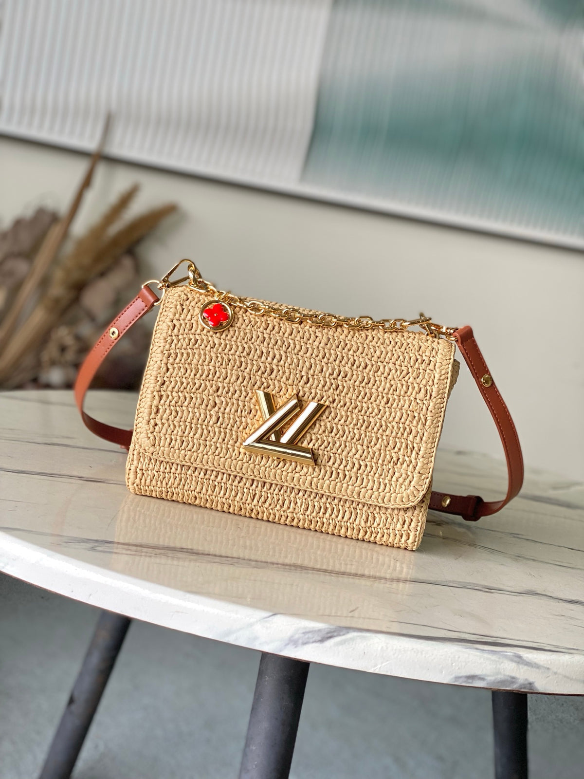 LOUIS VUITTON TWIST MM – NATURAL RAFFIA