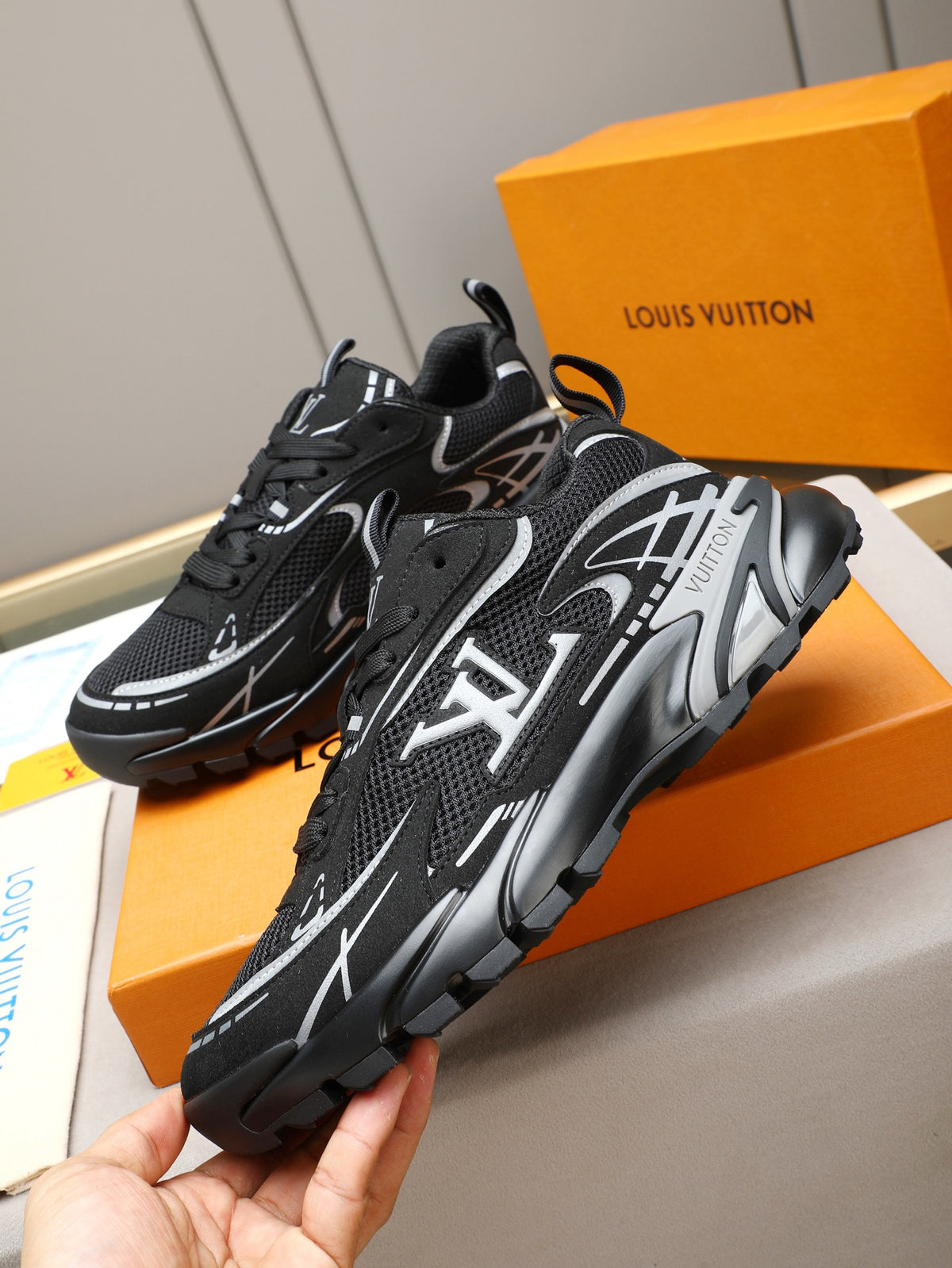 LV Runner Tatic Sneaker (Black)