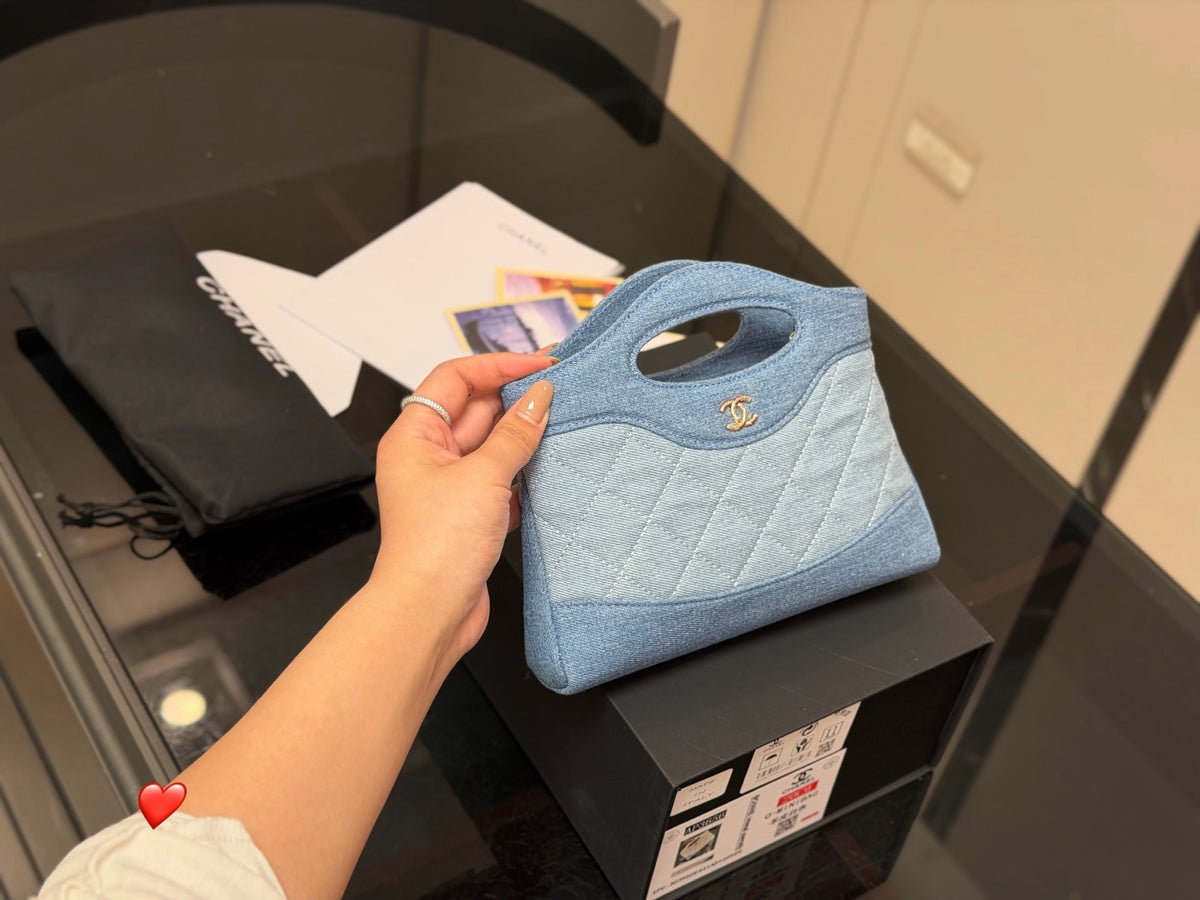 CHANEL Mini Shopping Bag / Mini Tote – Denim Blue