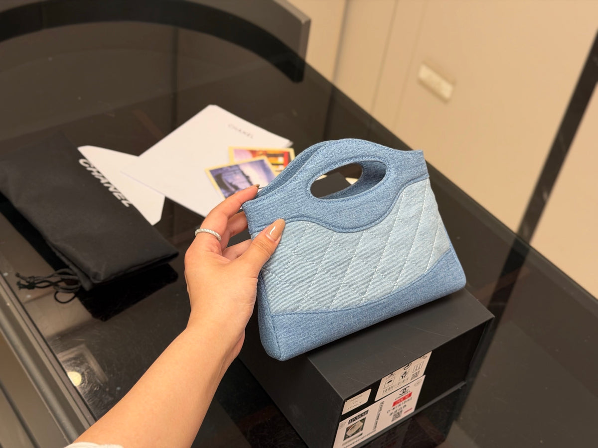 CHANEL Mini Shopping Bag / Mini Tote – Denim Blue