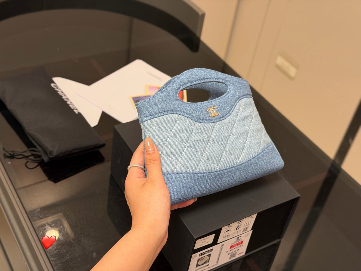CHANEL Mini Shopping Bag / Mini Tote – Denim Blue