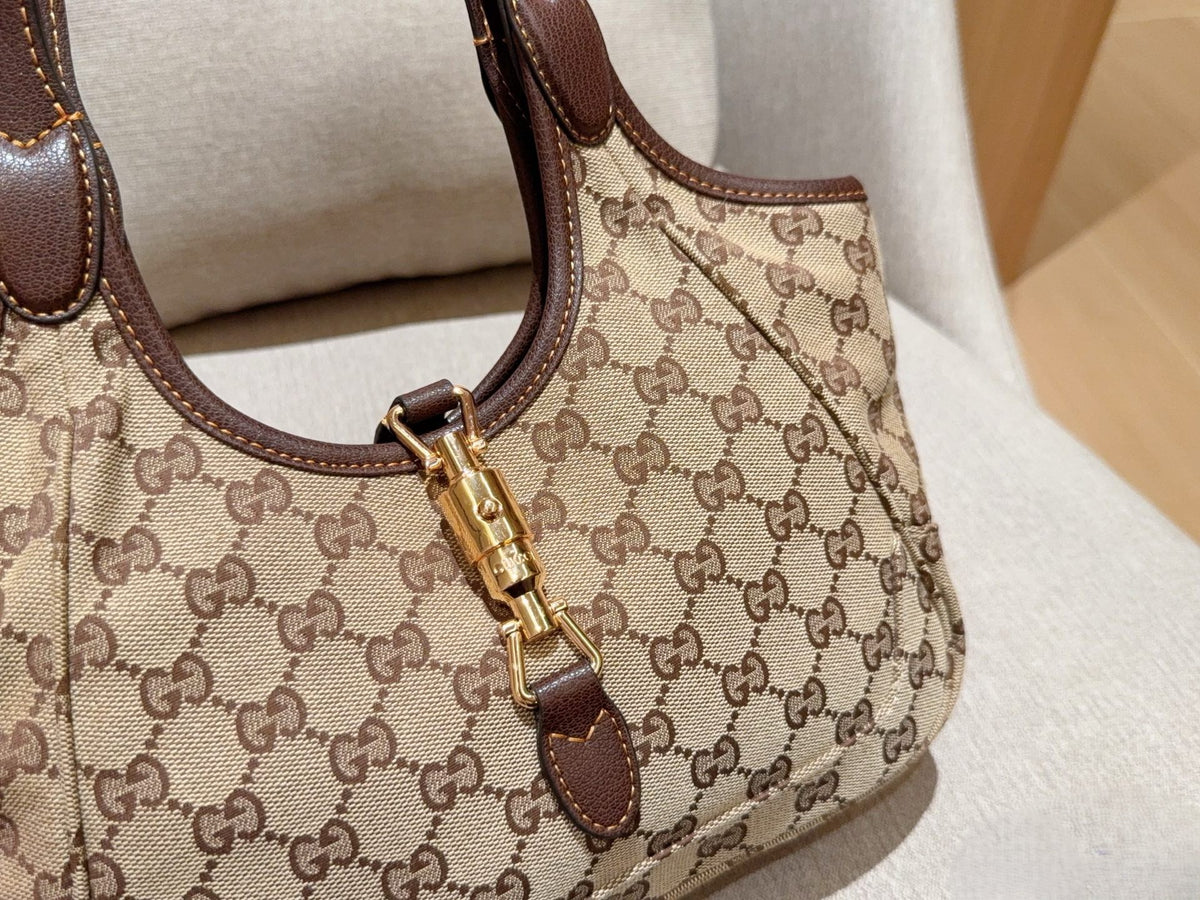 GUCCI JACKIE – GG CANVAS BEIGE / BROWN
