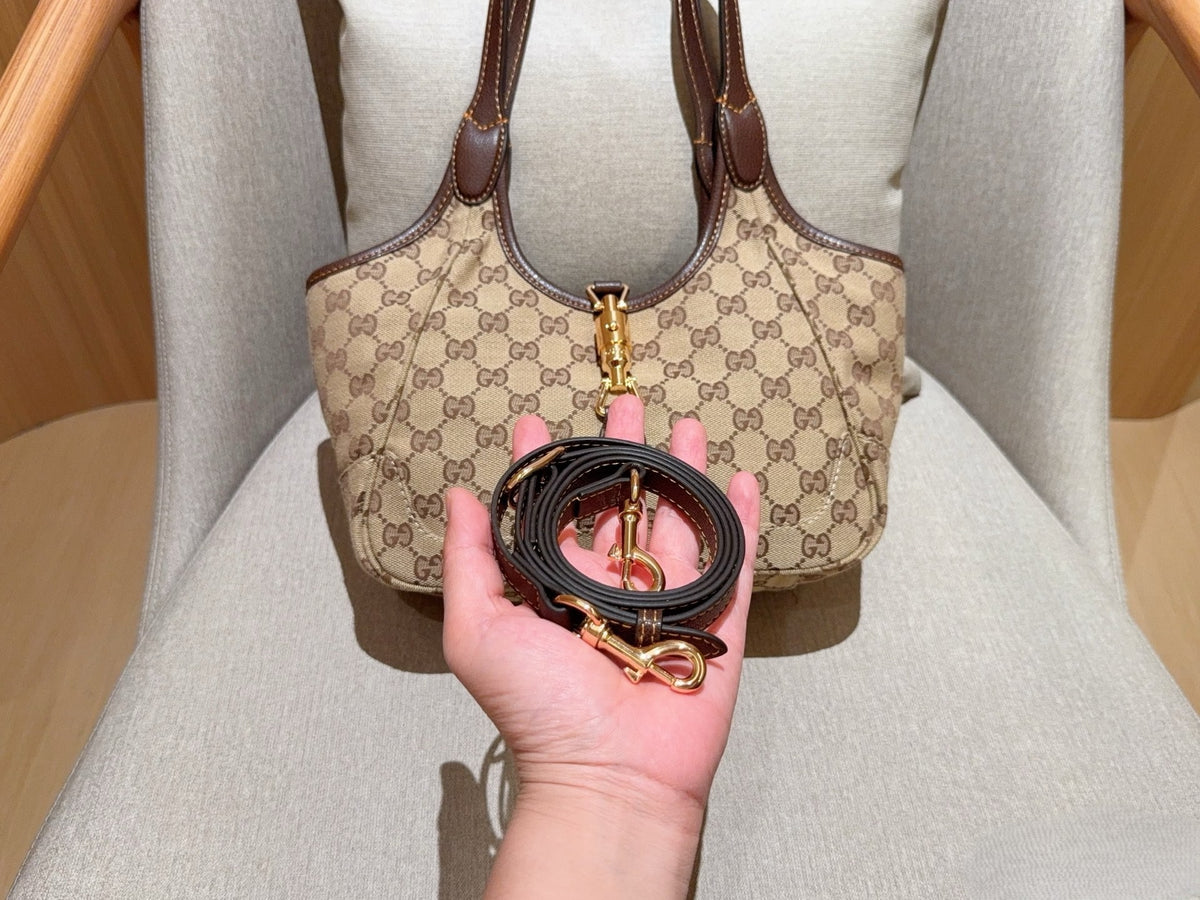 GUCCI JACKIE – GG CANVAS BEIGE / BROWN