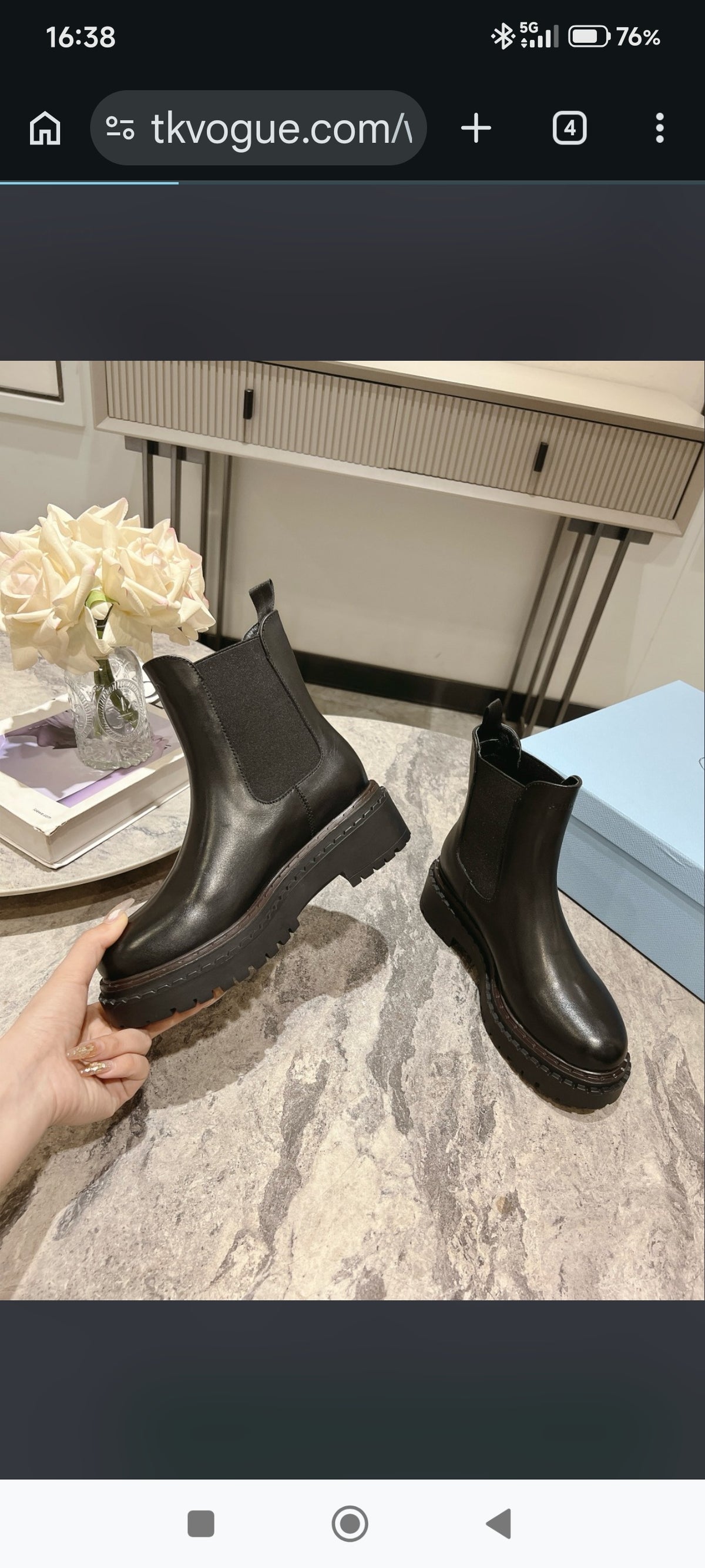 PRADA MONOLITH CHELSEA BOOTS – BLACK