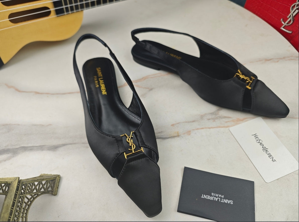 Saint Laurent Babylone Breteuil Slingback Pumps