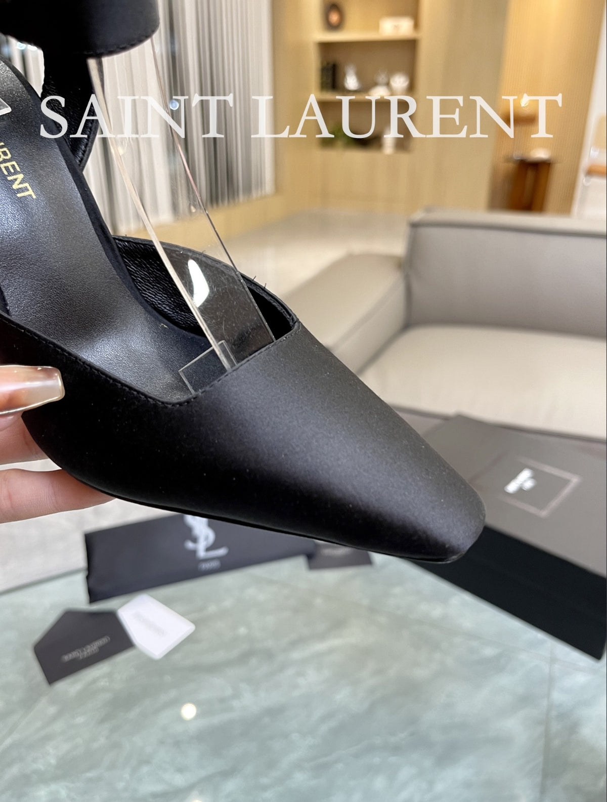 Saint Laurent Ankle-Strap Pointed Pumps