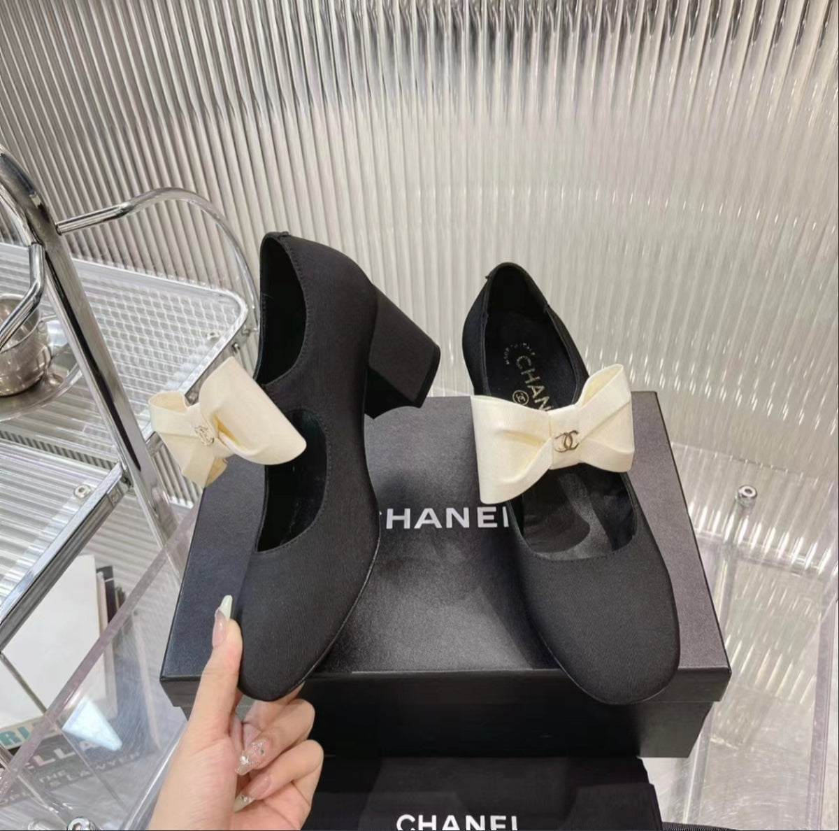 CHANEL Bow Mary Jane Flats
