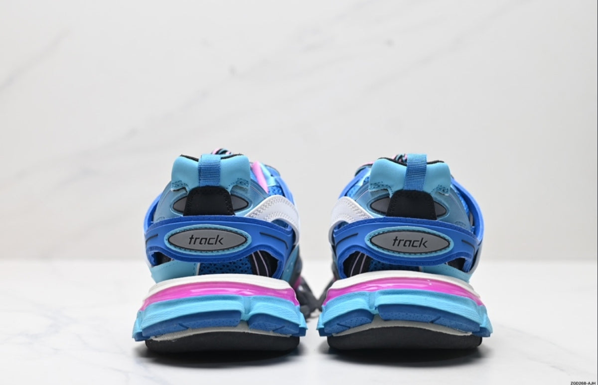 BALENCIAGA TRACK – BLUE / PINK / GREY