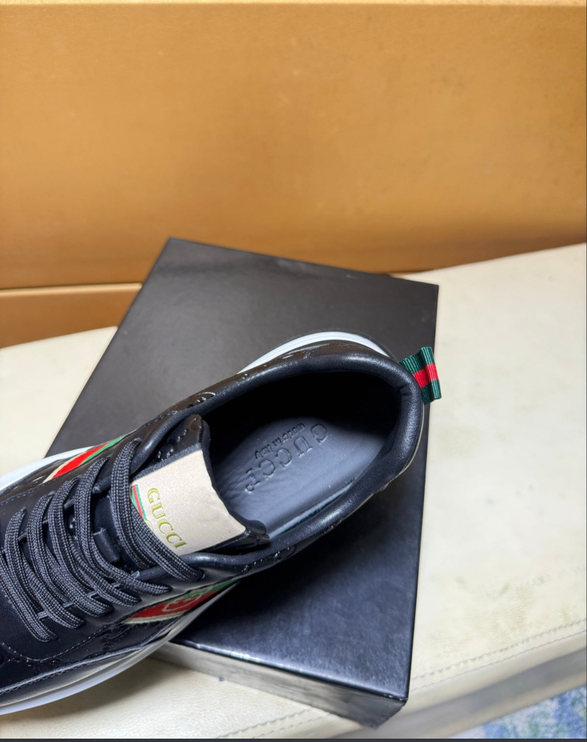 Gucci Re-Web Sneaker – Black GG Leather