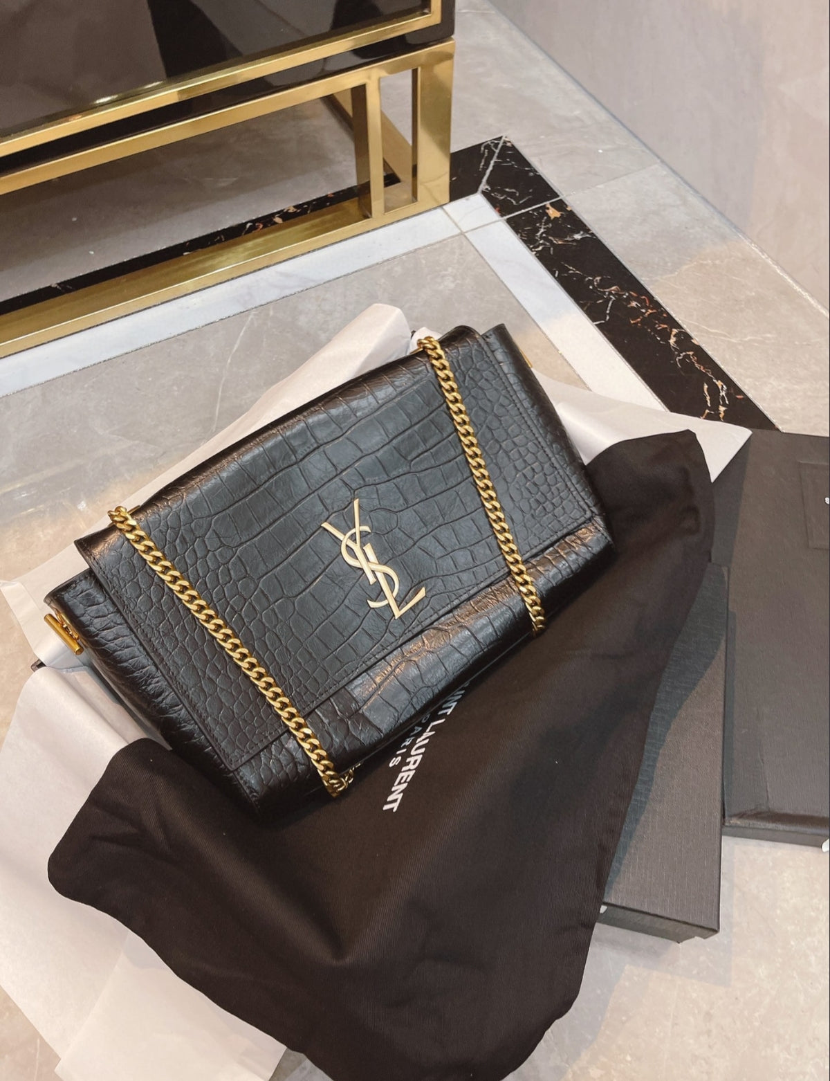 Saint Laurent Cassandre Chain Wallet
