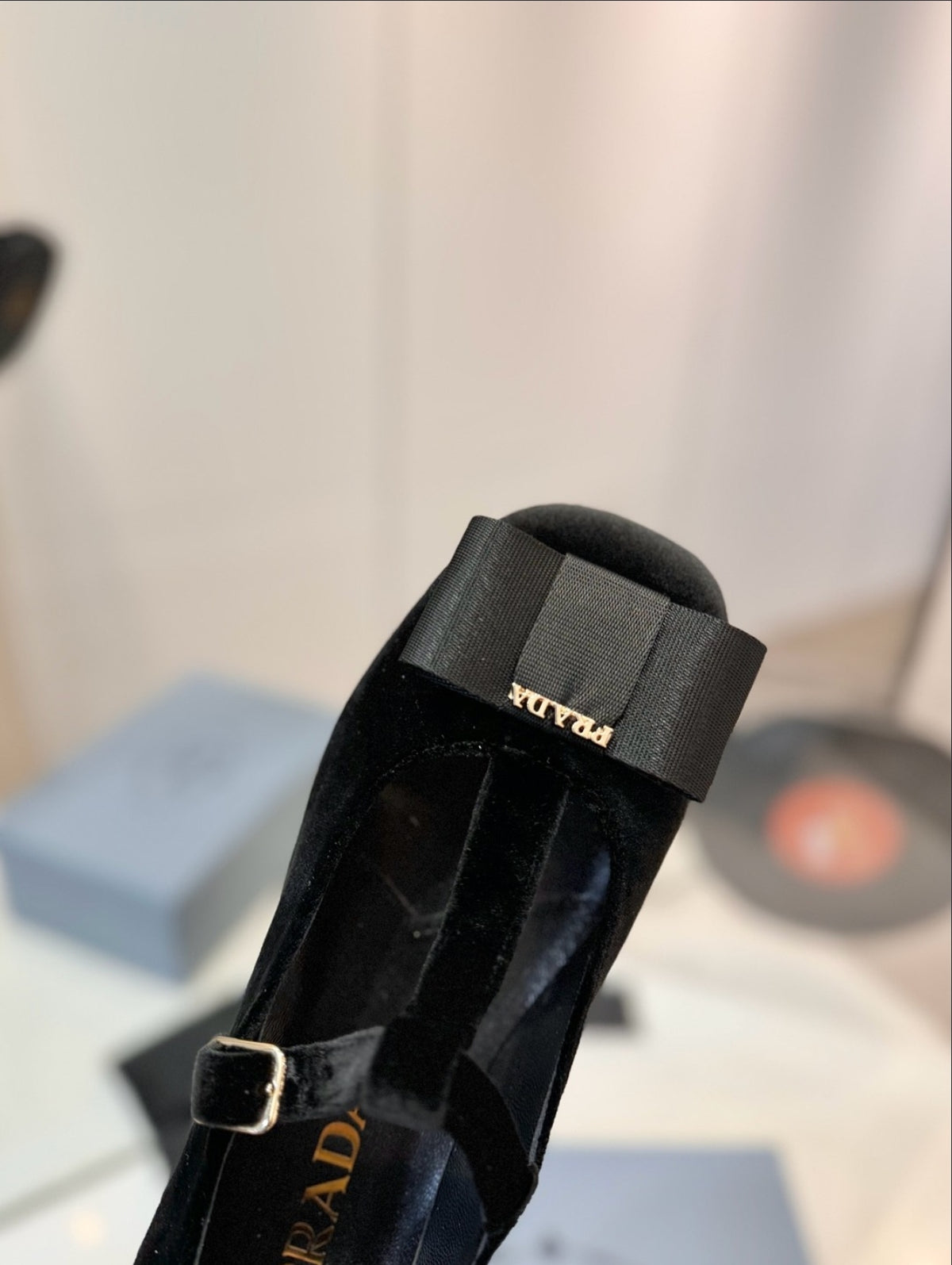PRADA Velvet Mary Jane with Bow