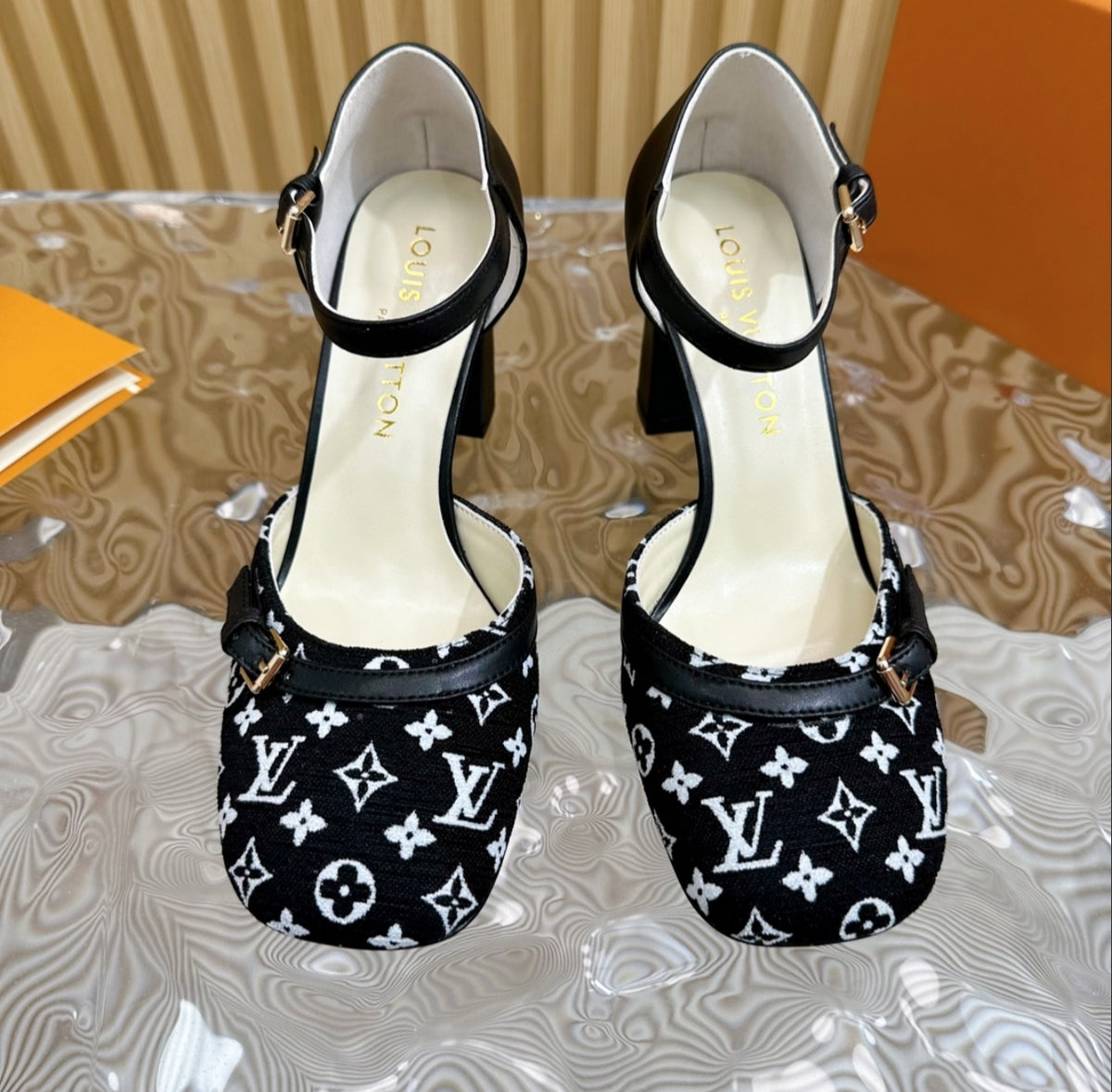 LOUIS VUITTON MONOGRAM MARY JANE PUMPS