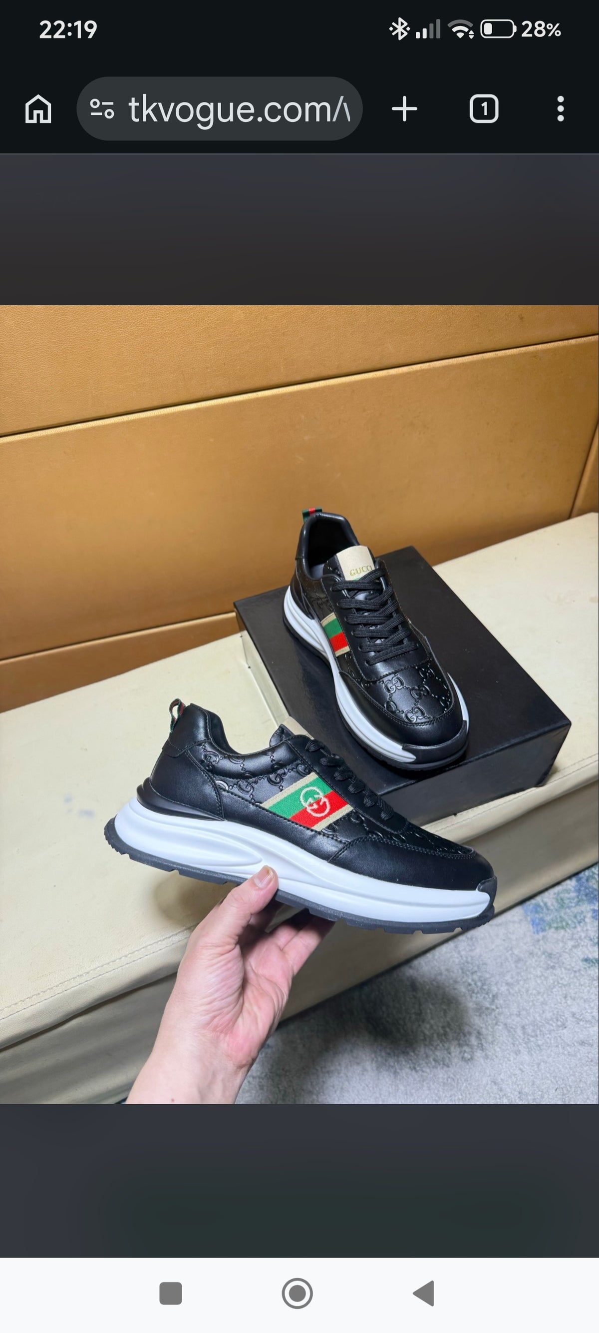 Gucci Re-Web Sneaker – Black GG Leather