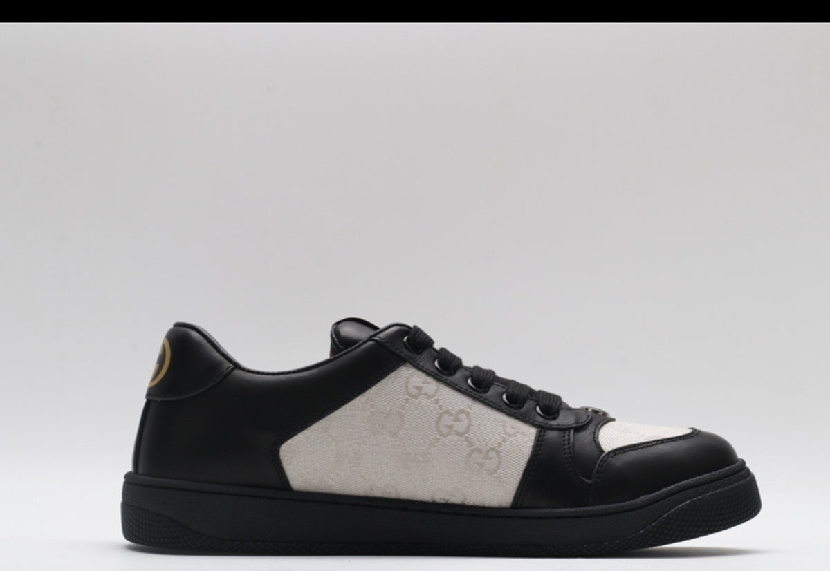 Gucci G74 GG Canvas & Leather Logo-Patch Sneaker