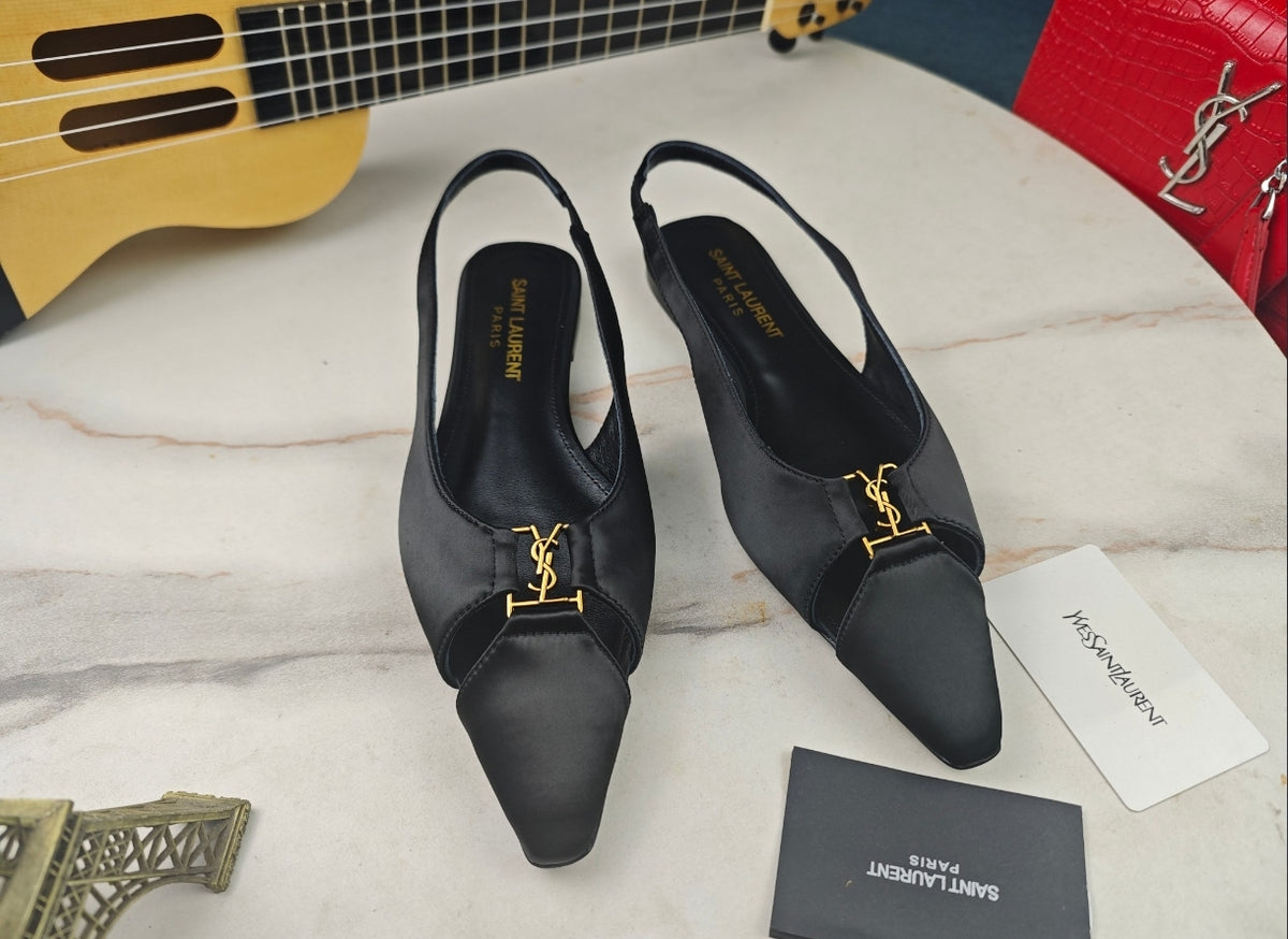 Saint Laurent Babylone Breteuil Slingback Pumps