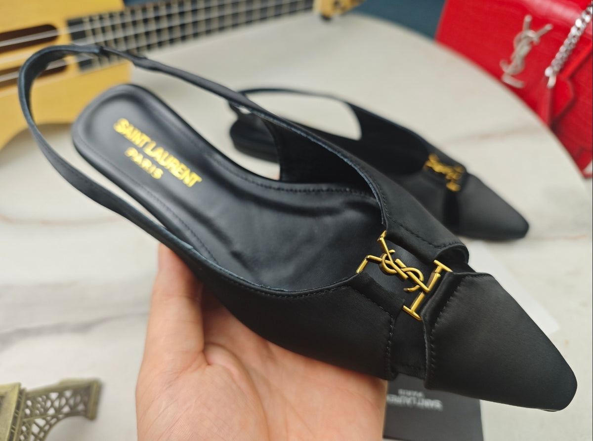 Saint Laurent Babylone Breteuil Slingback Pumps