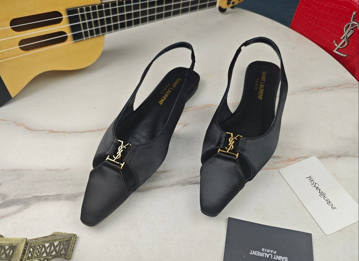 Saint Laurent Babylone Breteuil Slingback Pumps